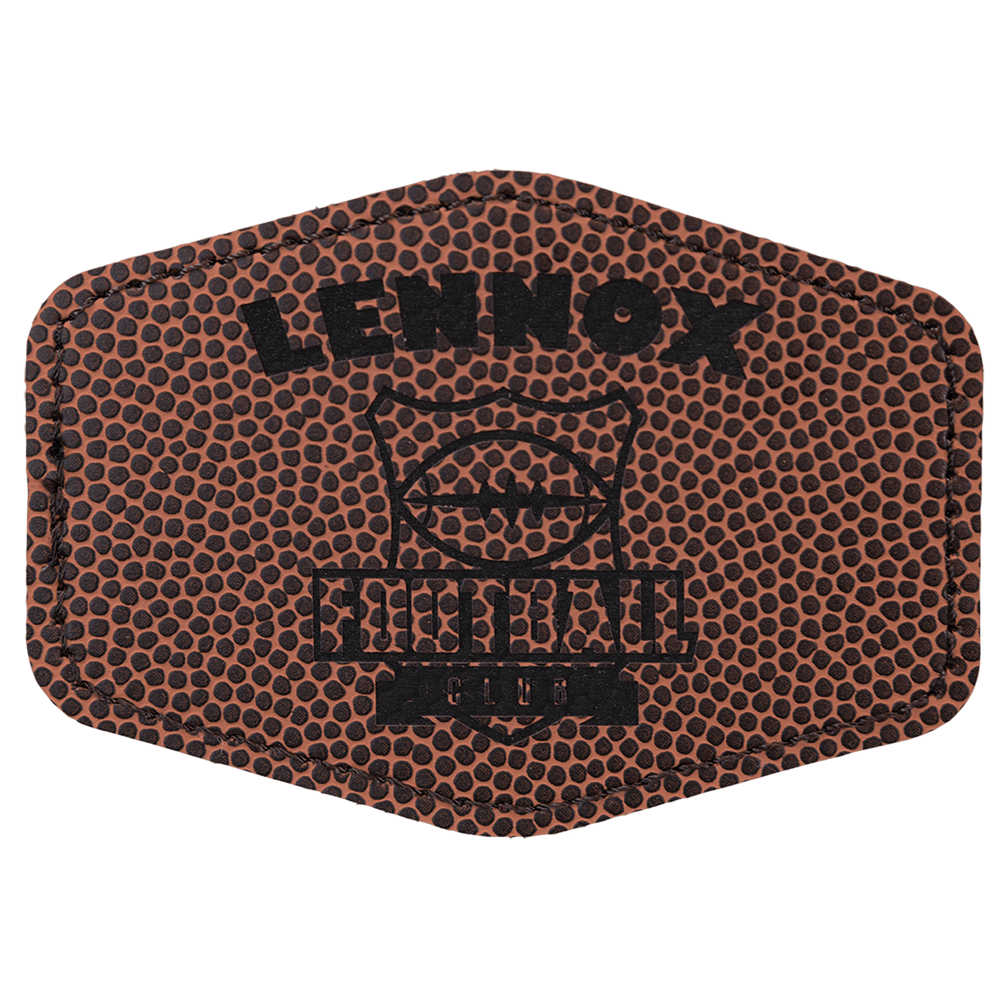 Hex Leatherette Patch with Adhesive 3.5" x 2.5"