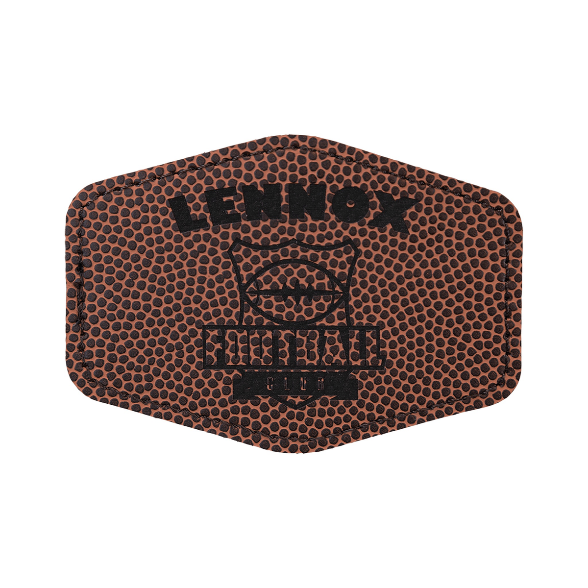 Hex Leatherette Patch with Adhesive 3.5" x 2.5"