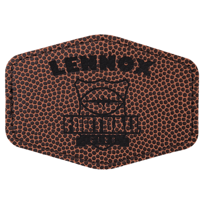 Hex Leatherette Patch with Adhesive 3.5" x 2.5"