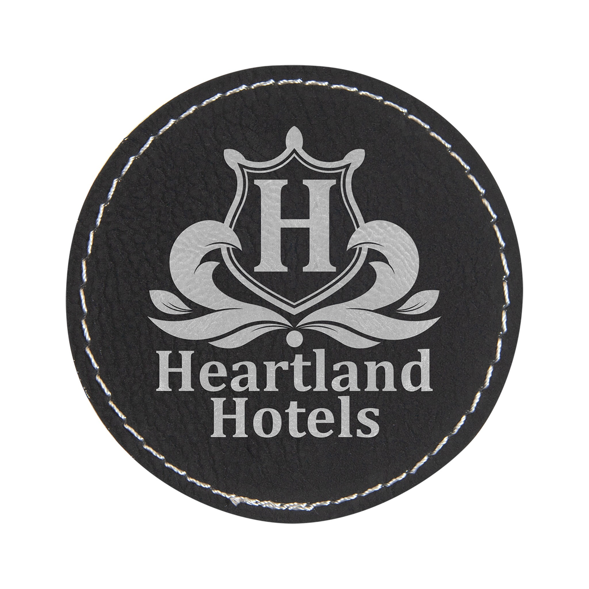 Round Leatherette Patch with Adhesive 2.5"