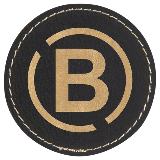 Round Leatherette Patch with Adhesive 2.5"