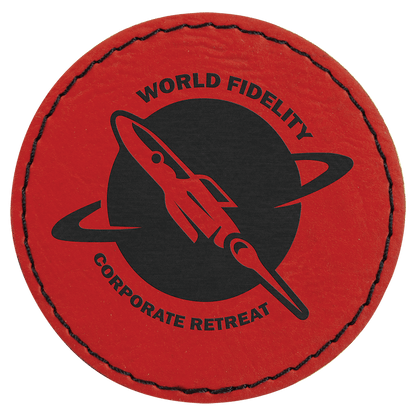 Round Leatherette Patch with Adhesive 2.5"