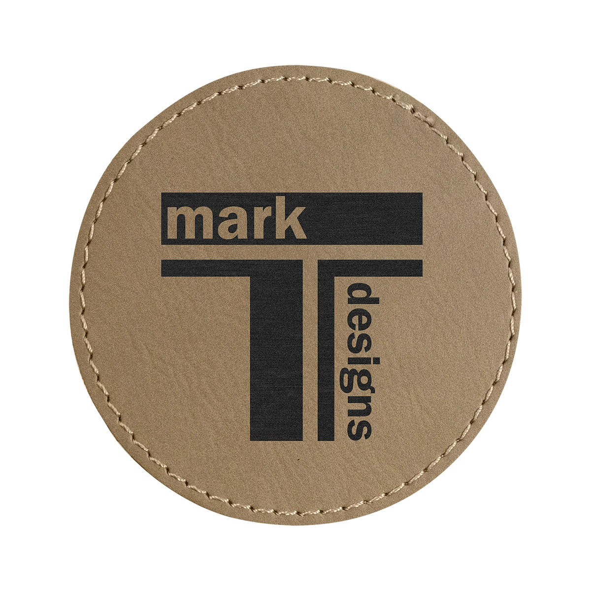 Round Leatherette Patch with Adhesive 3"