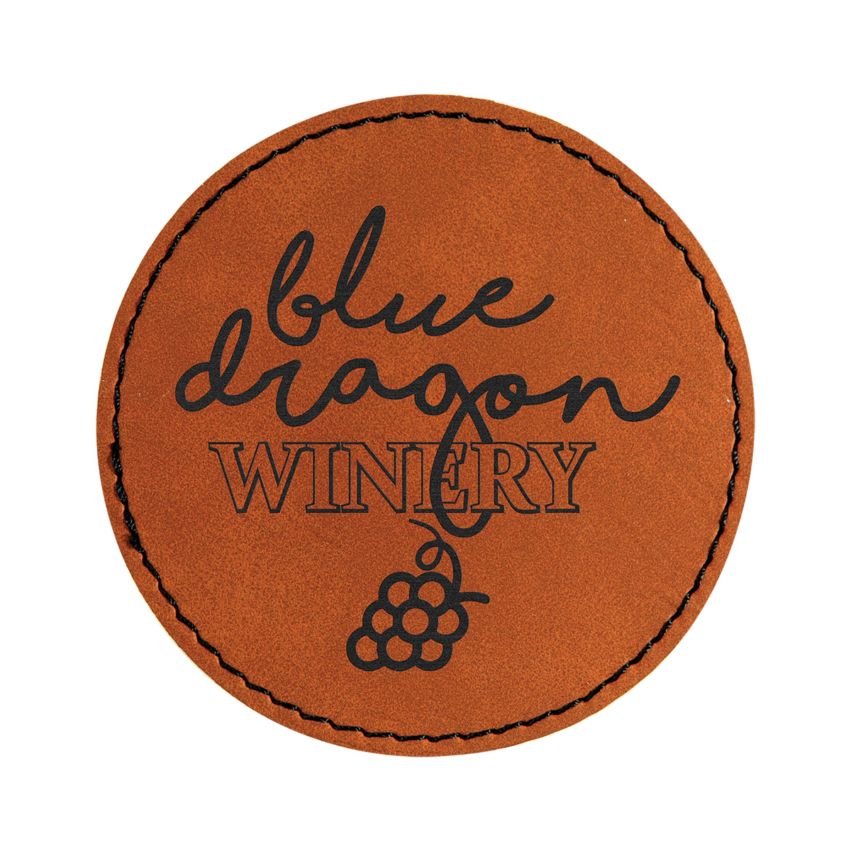 Round Leatherette Patch with Adhesive 3"