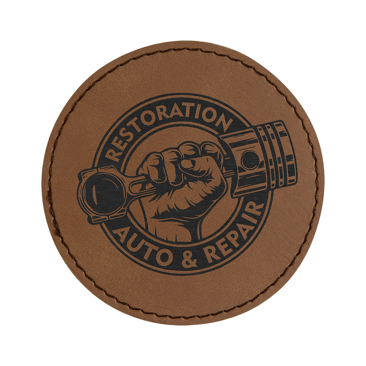Round Leatherette Patch with Adhesive 3"