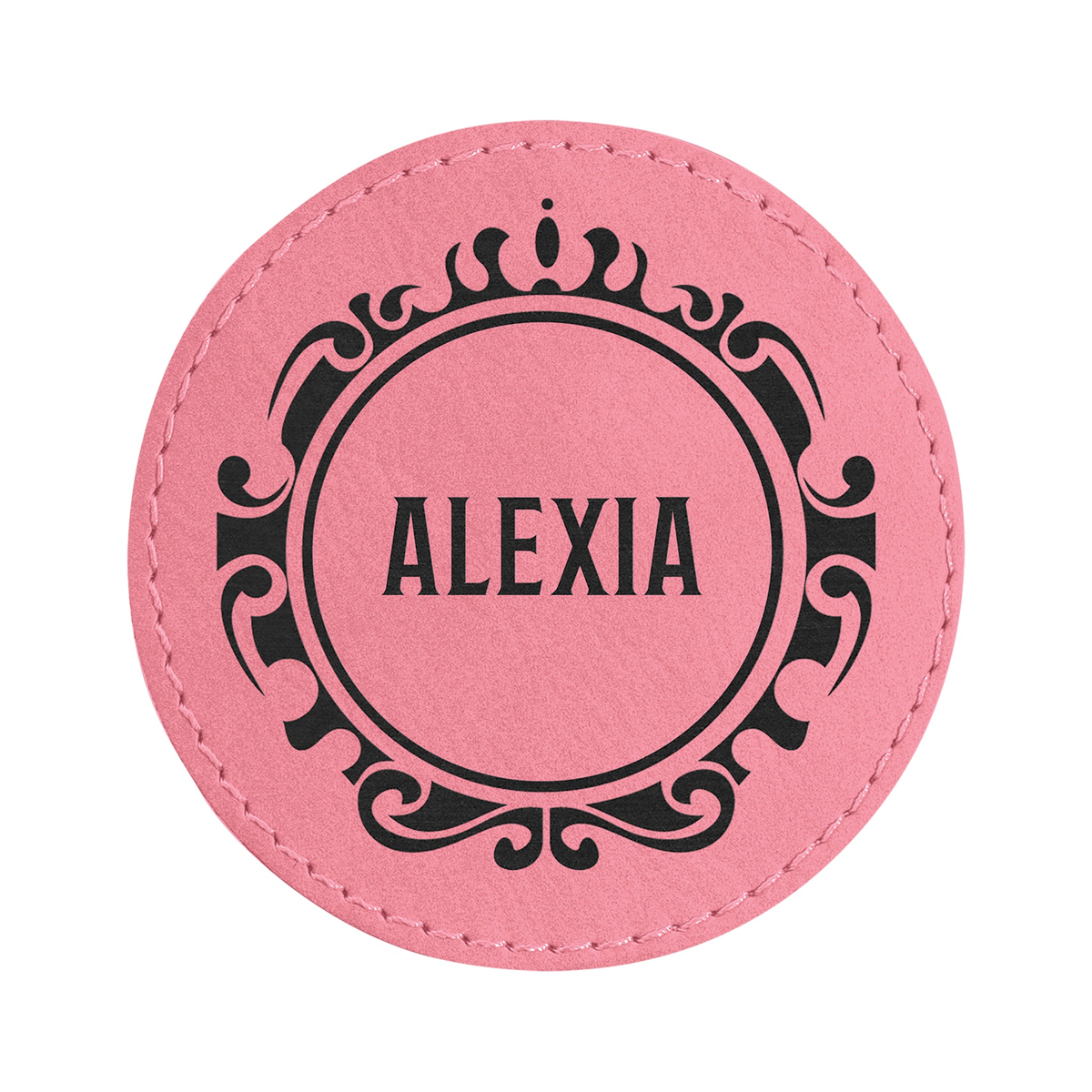 Round Leatherette Patch with Adhesive 3"