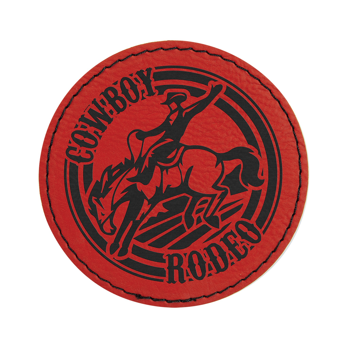 Round Leatherette Patch with Adhesive 3"