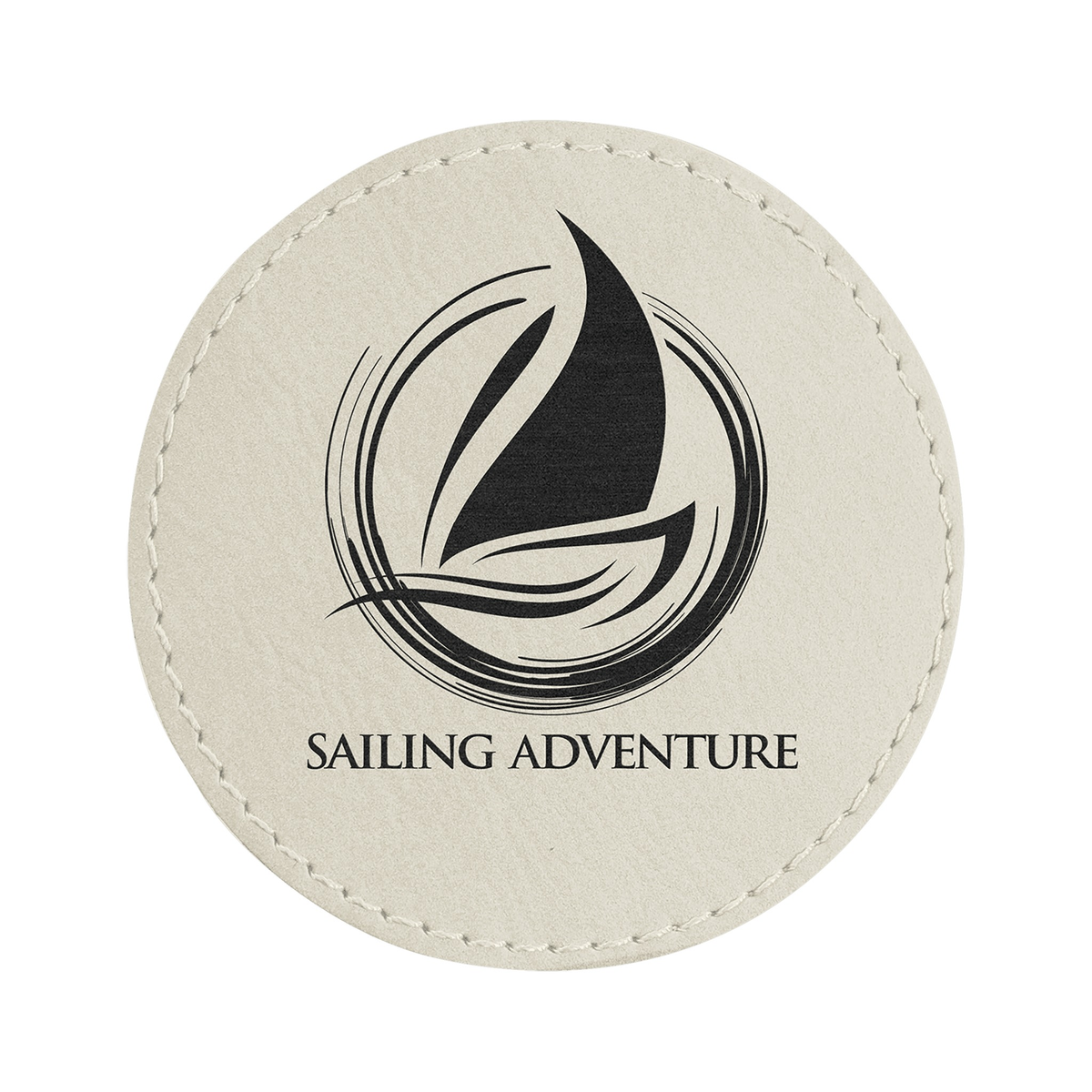 Round Leatherette Patch with Adhesive 3"