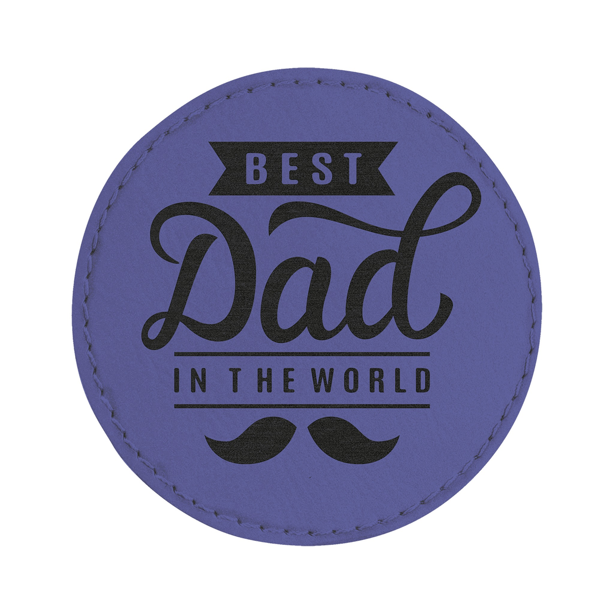 Round Leatherette Patch with Adhesive 3"