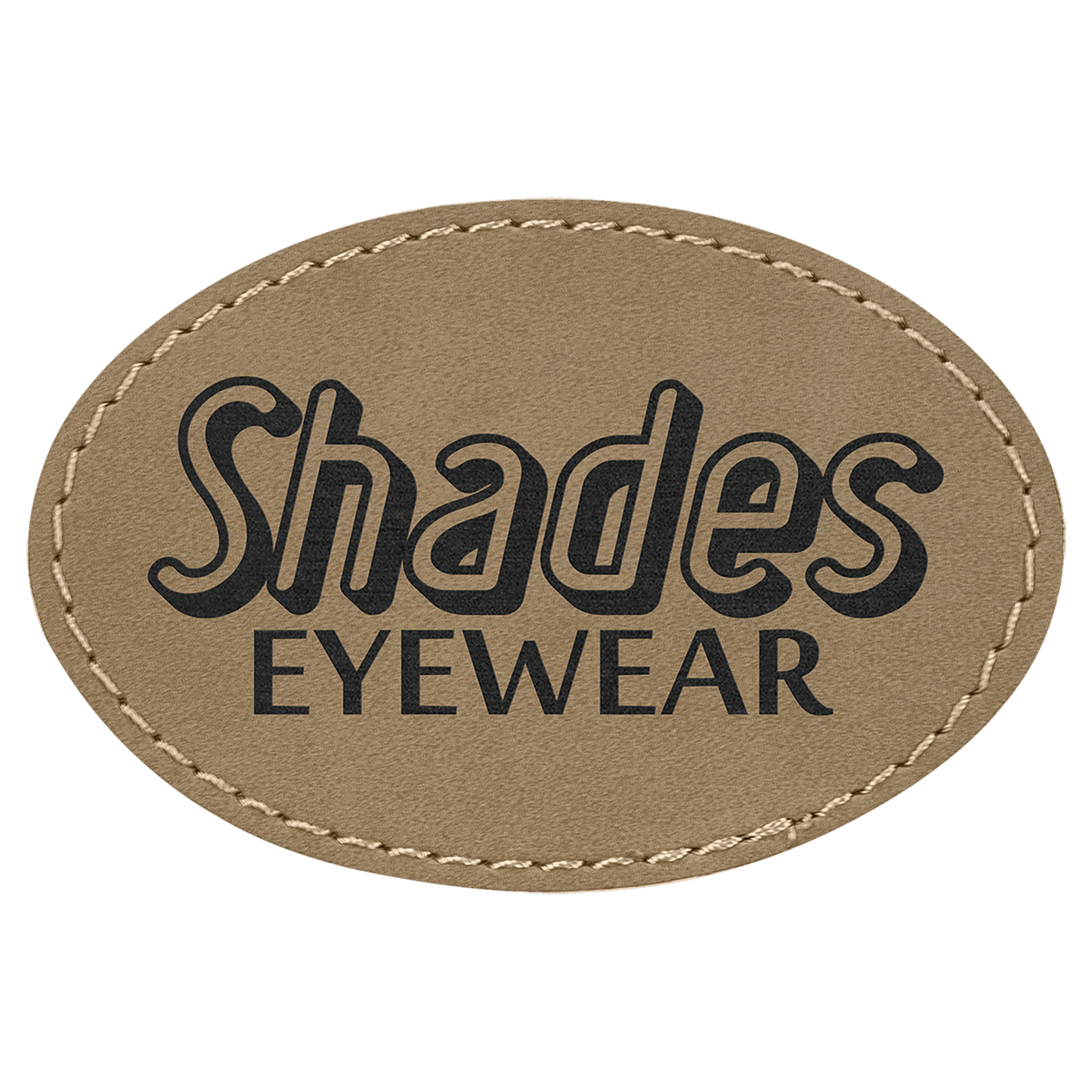 Oval Leatherette Patch with Adhesive 3" x 2"
