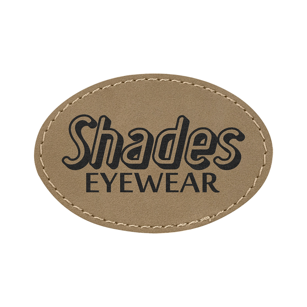 Oval Leatherette Patch with Adhesive 3" x 2"