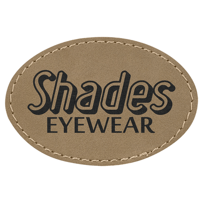 Oval Leatherette Patch with Adhesive 3" x 2"