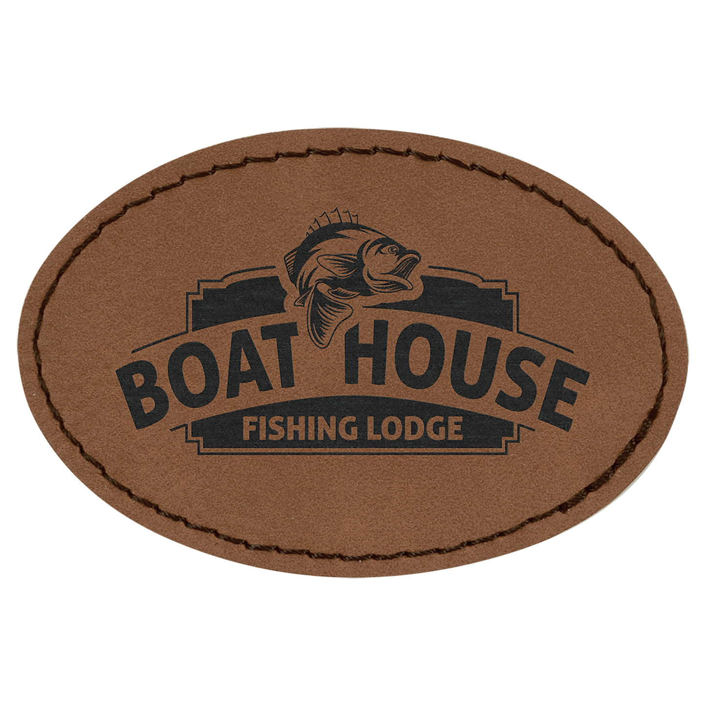 Oval Leatherette Patch with Adhesive 3" x 2"