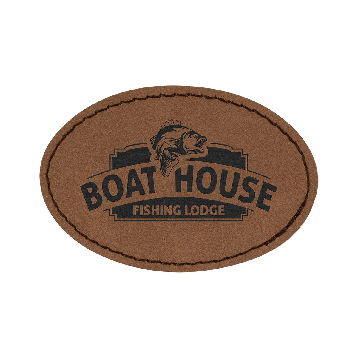 Oval Leatherette Patch with Adhesive 3" x 2"
