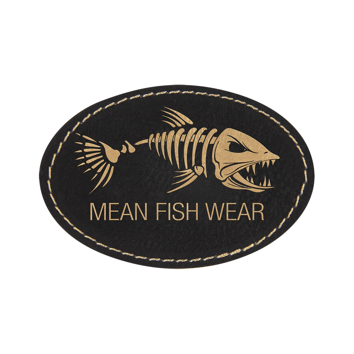 Oval Leatherette Patch with Adhesive 3" x 2"