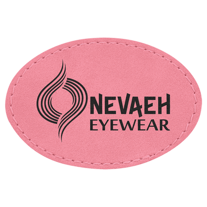 Oval Leatherette Patch with Adhesive 3" x 2"