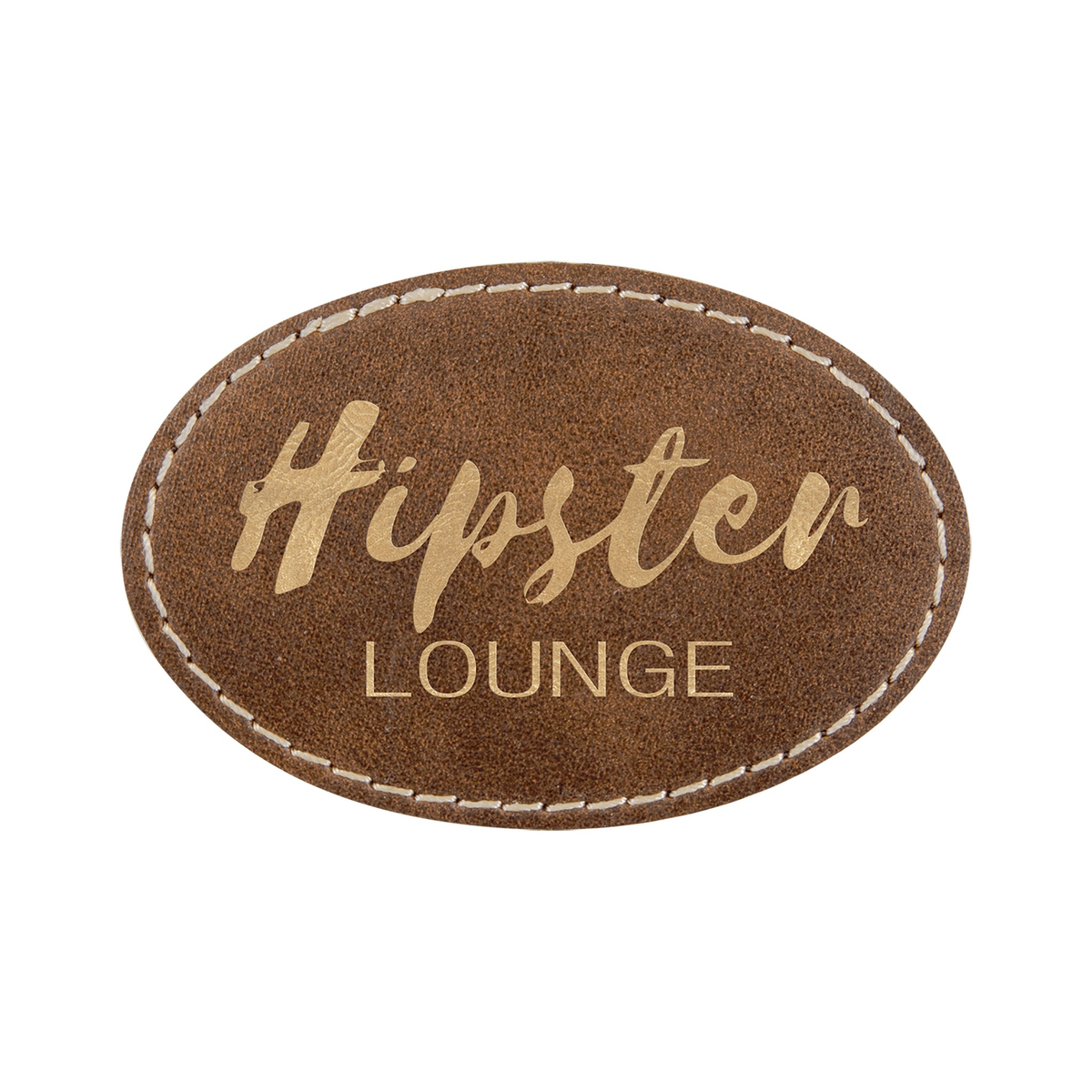 Oval Leatherette Patch with Adhesive 3" x 2"