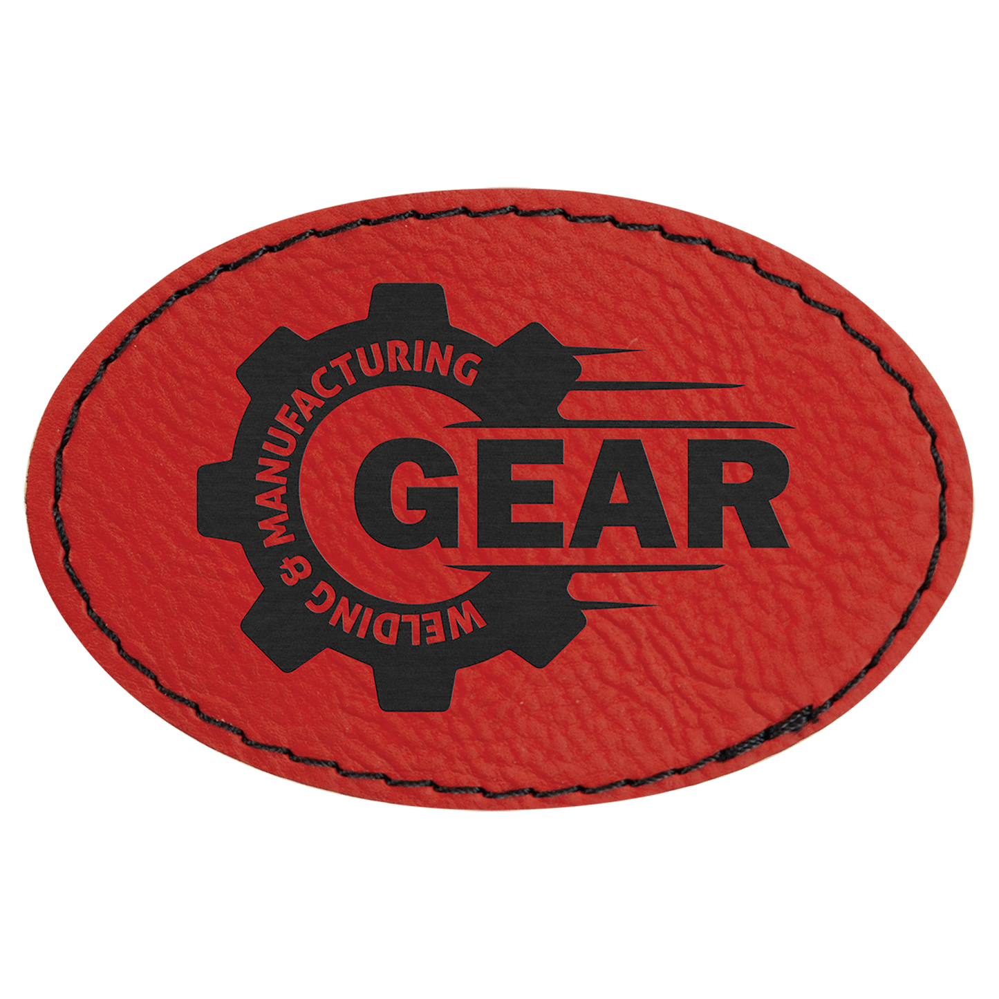Oval Leatherette Patch with Adhesive 3" x 2"