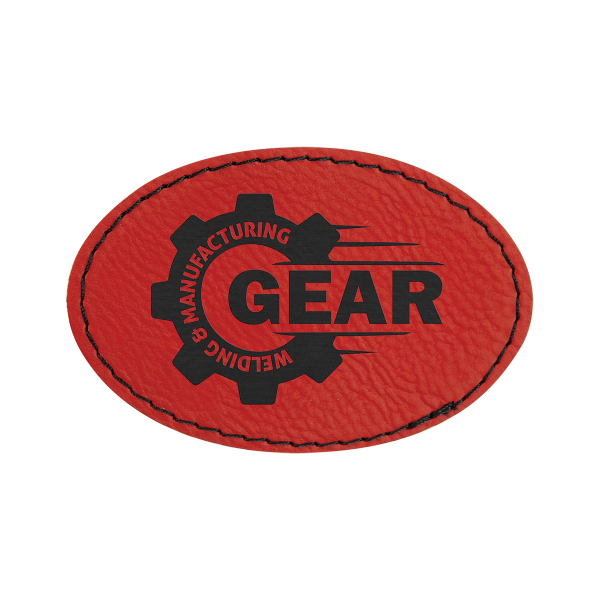 Oval Leatherette Patch with Adhesive 3" x 2"