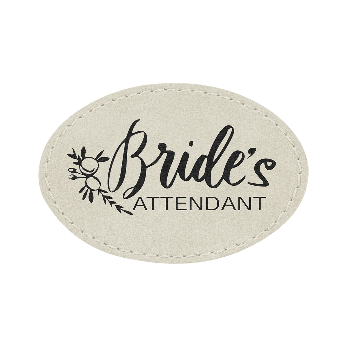 Oval Leatherette Patch with Adhesive 3" x 2"