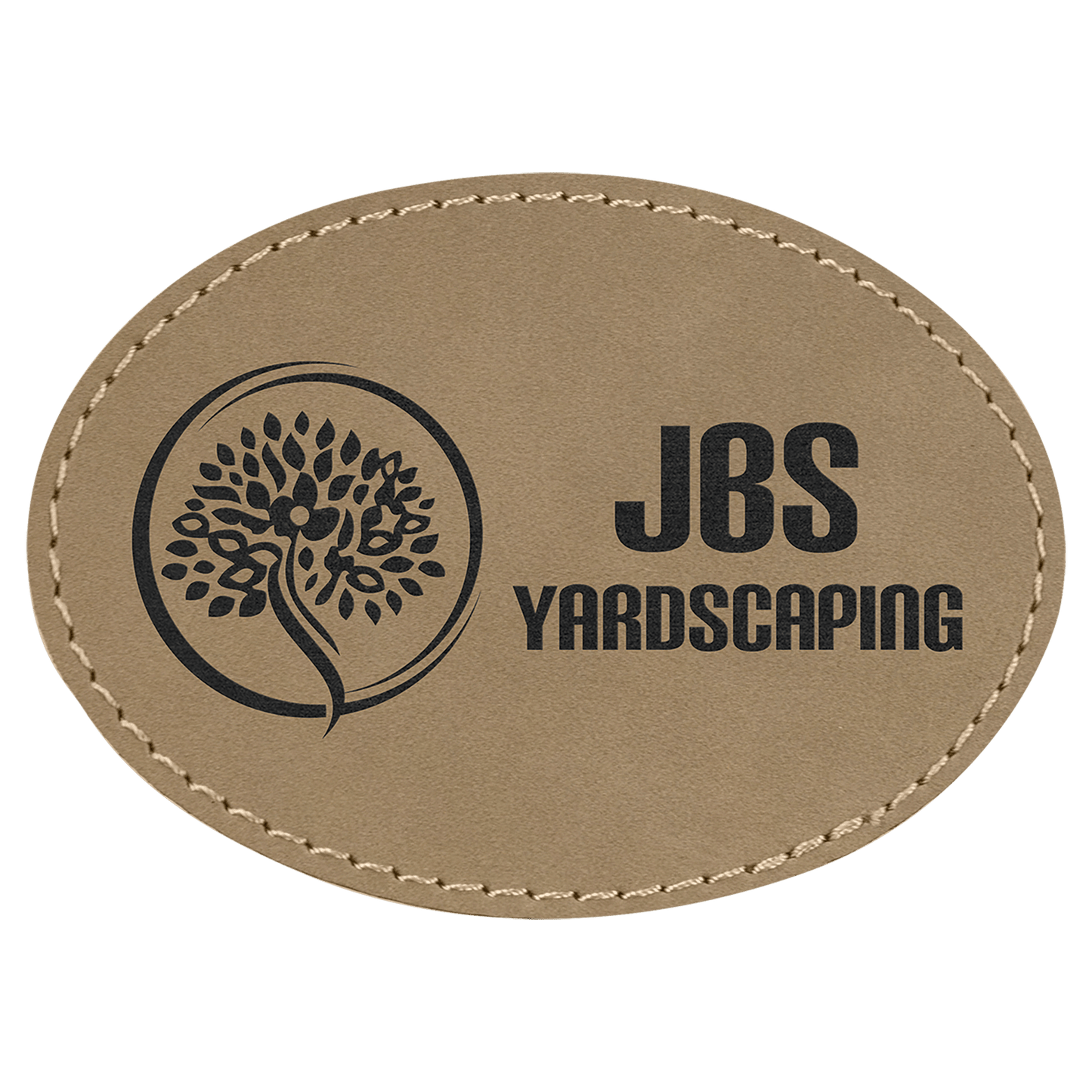 Oval Leatherette Patch with Adhesive 3.5" x 2.5"