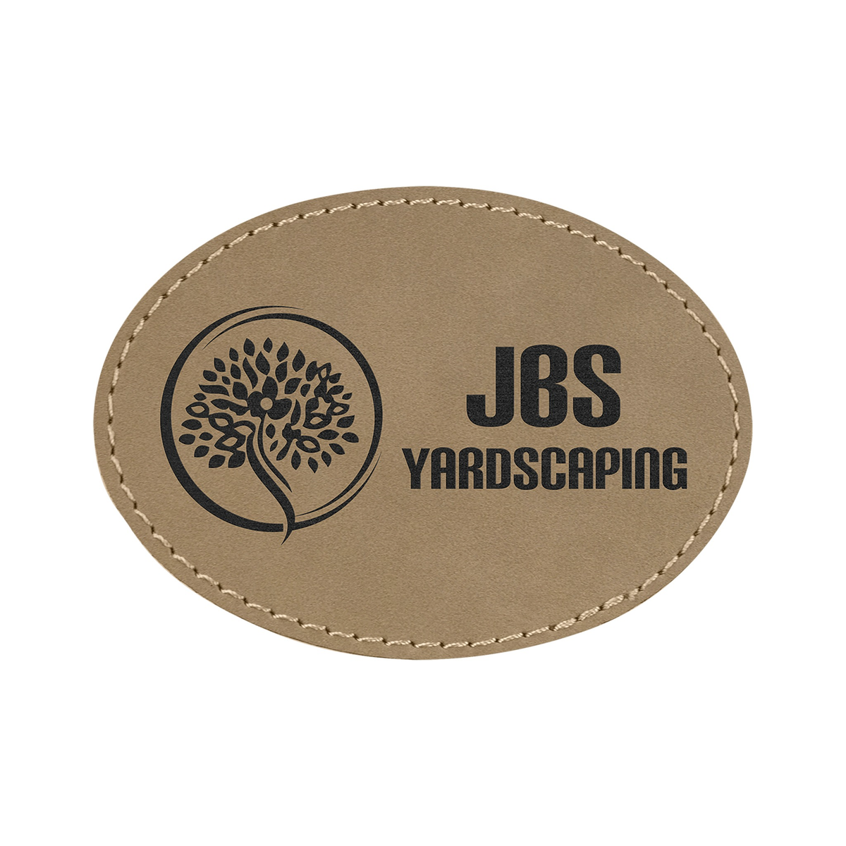 Oval Leatherette Patch with Adhesive 3.5" x 2.5"