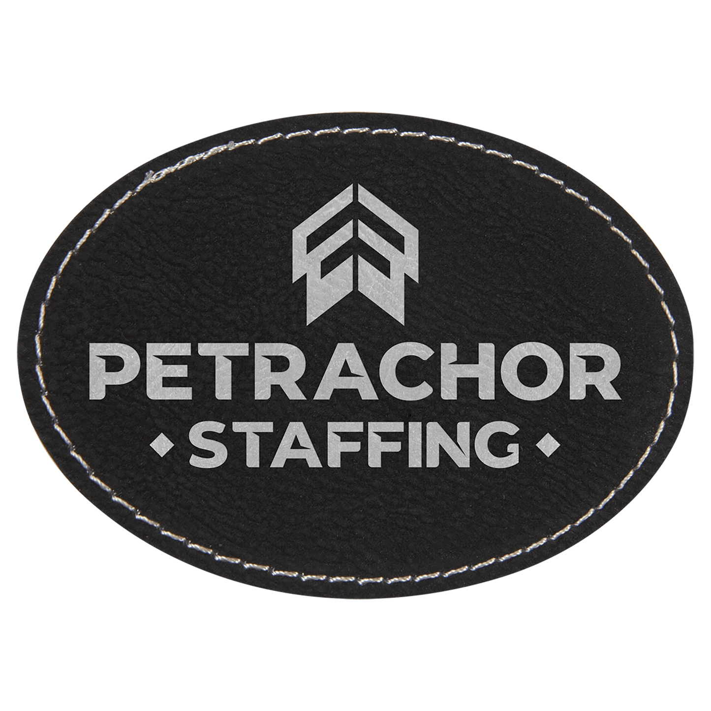 Oval Leatherette Patch with Adhesive 3.5" x 2.5"