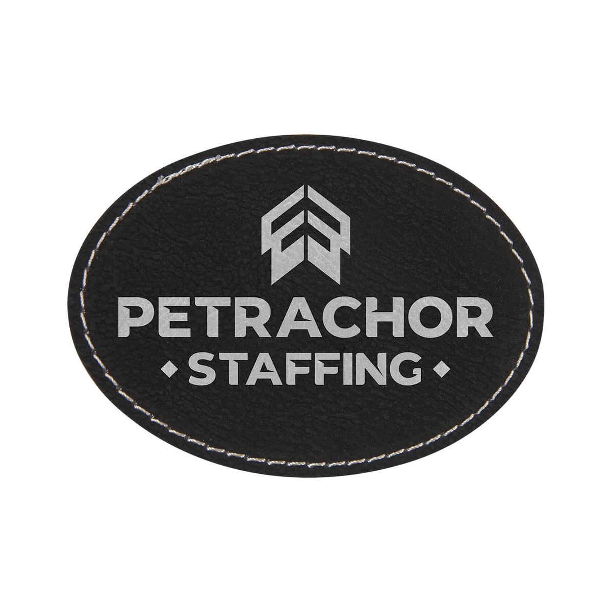 Oval Leatherette Patch with Adhesive 3.5" x 2.5"
