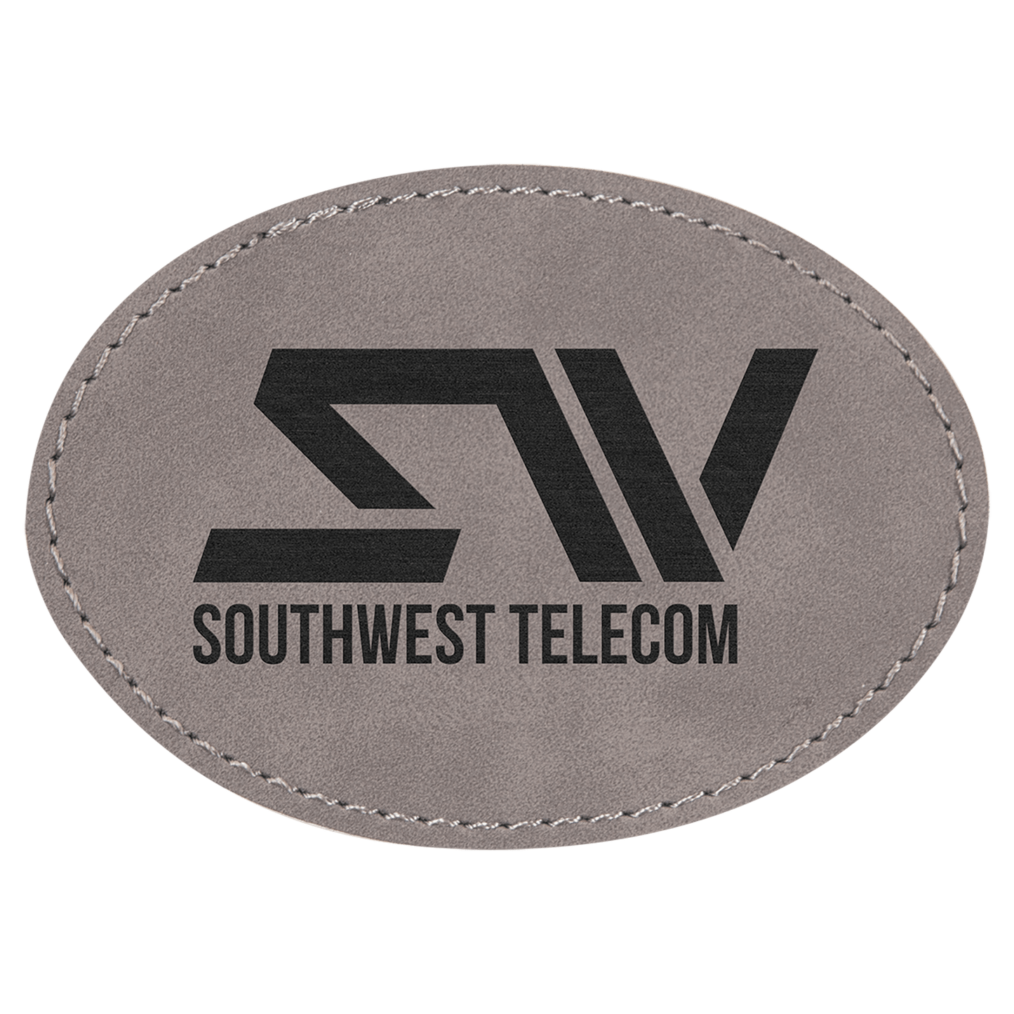 Oval Leatherette Patch with Adhesive 3.5" x 2.5"