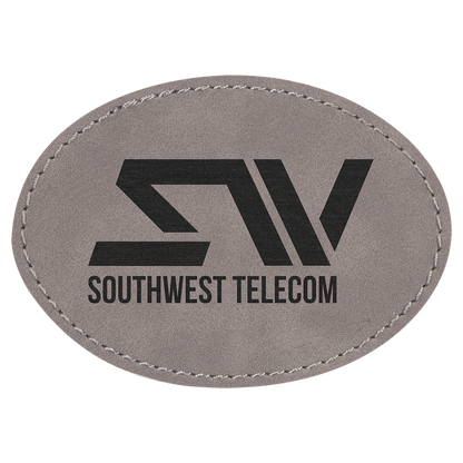 Oval Leatherette Patch with Adhesive 3.5" x 2.5"