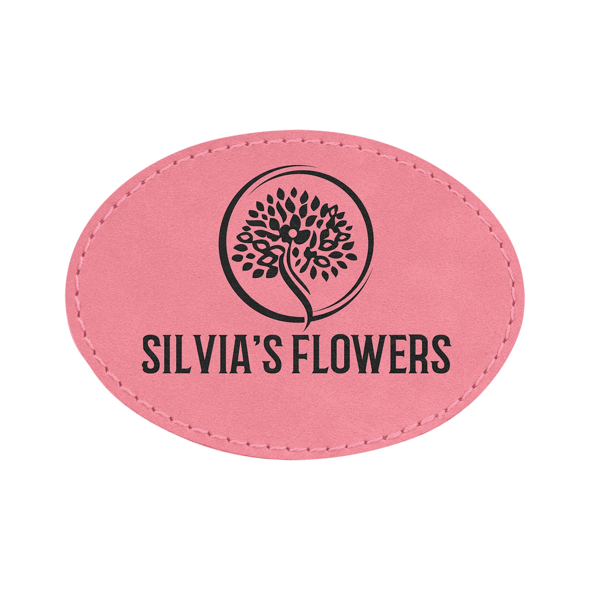Oval Leatherette Patch with Adhesive 3.5" x 2.5"
