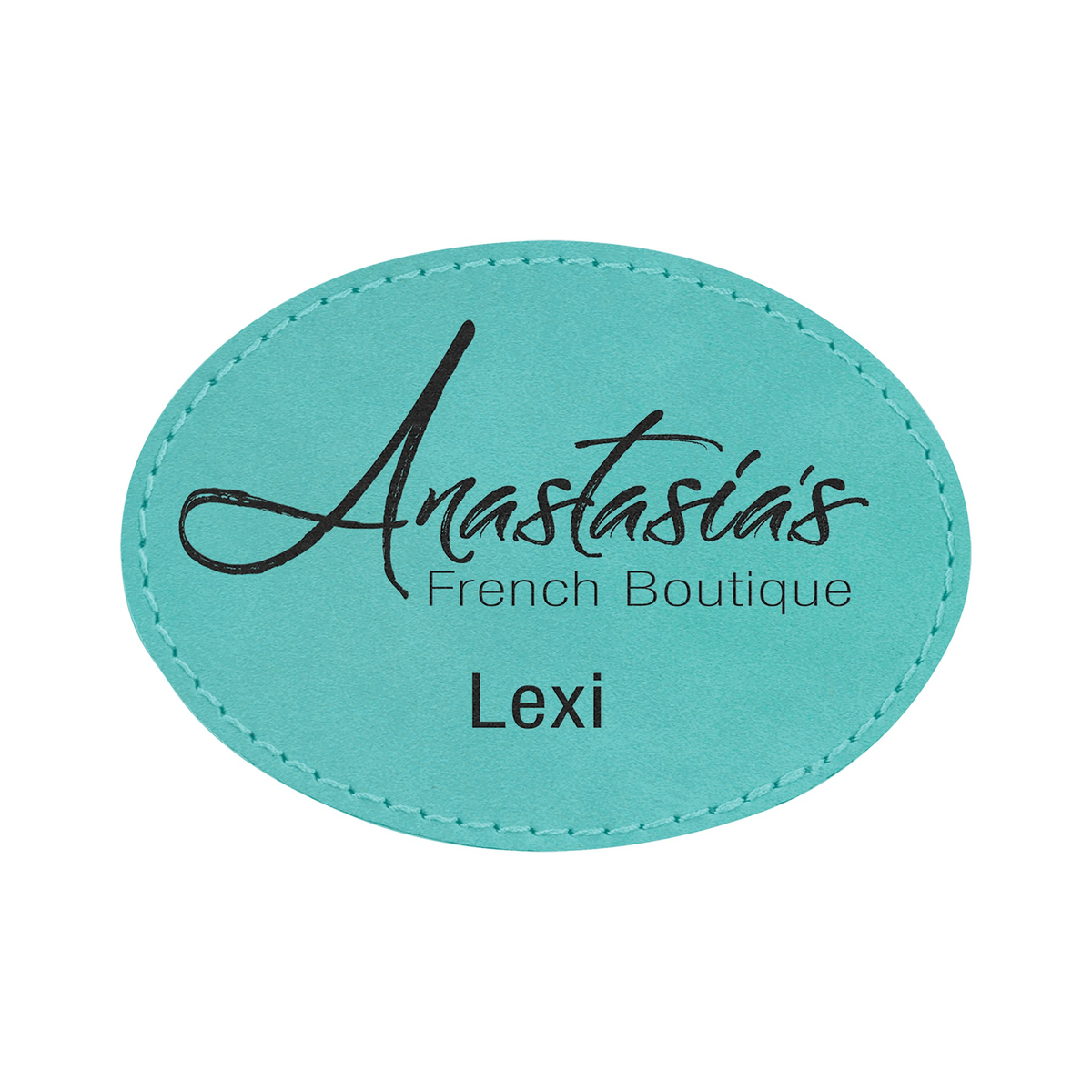 Oval Leatherette Patch with Adhesive 3.5" x 2.5"