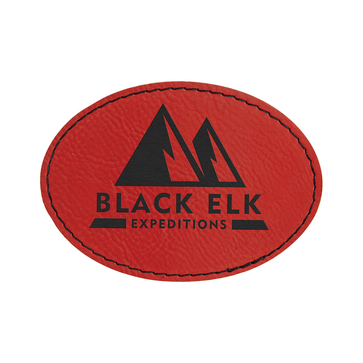 Oval Leatherette Patch with Adhesive 3.5" x 2.5"