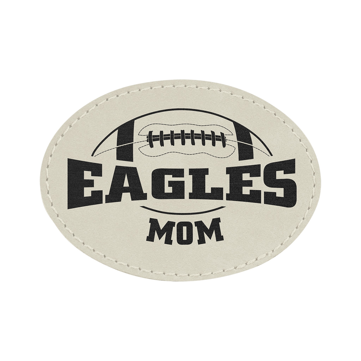 Oval Leatherette Patch with Adhesive 3.5" x 2.5"