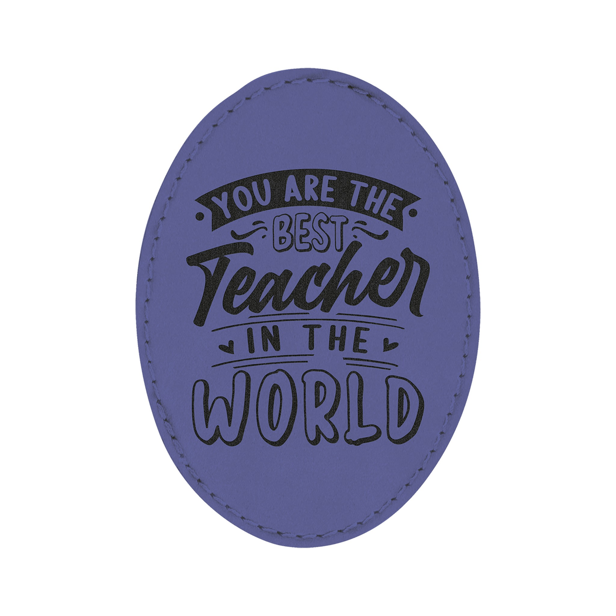 Oval Leatherette Patch with Adhesive 3.5" x 2.5"
