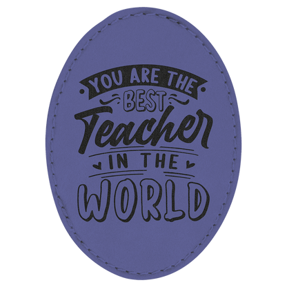 Oval Leatherette Patch with Adhesive 3.5" x 2.5"