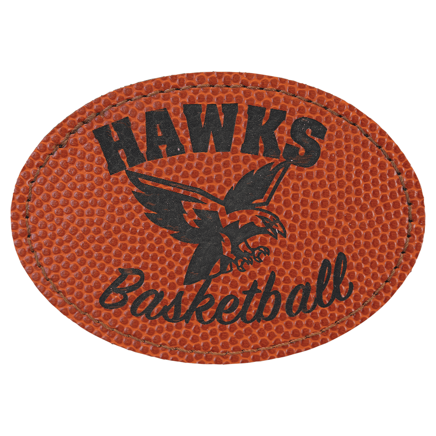 Oval Leatherette Patch with Adhesive 3.5" x 2.5"