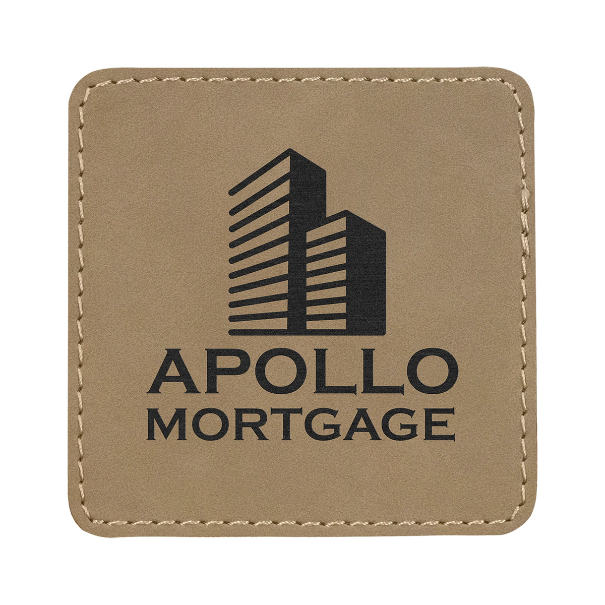 Square Leatherette Patch with Adhesive 3"