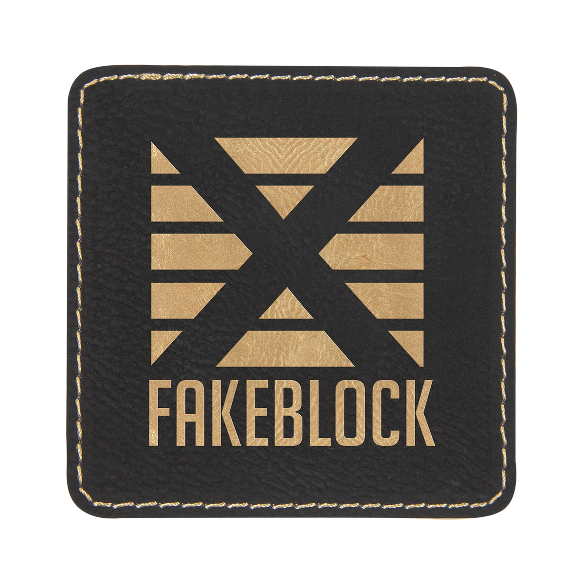 Square Leatherette Patch with Adhesive 3"