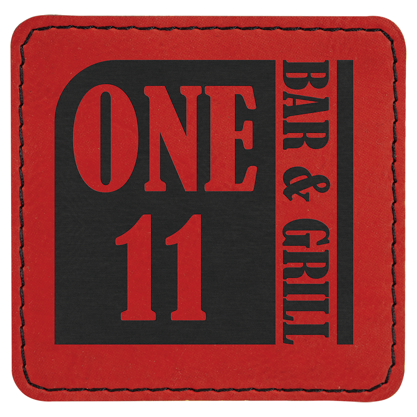 Square Leatherette Patch with Adhesive 3"