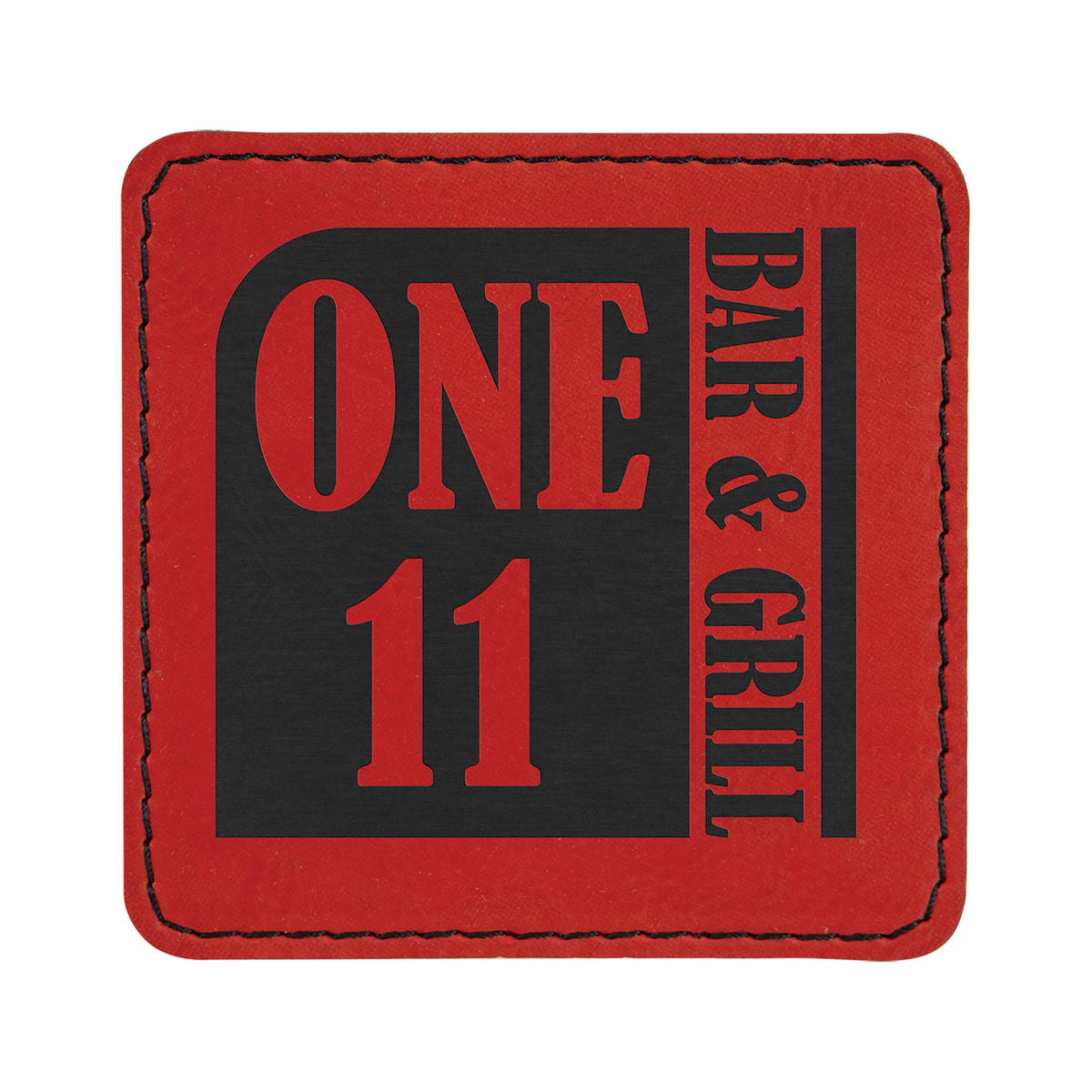 Square Leatherette Patch with Adhesive 3"