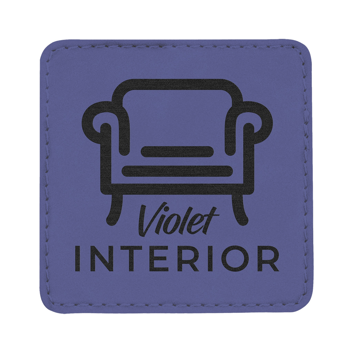 Square Leatherette Patch with Adhesive 3"