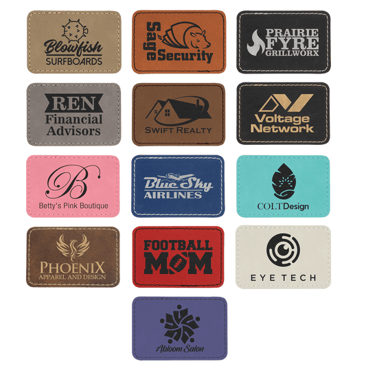 Rectangle Leatherette Patch with Adhesive 3" x 2"
