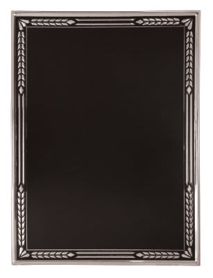 Black/Silver Aluminum Hi-Relief Plaque Plate