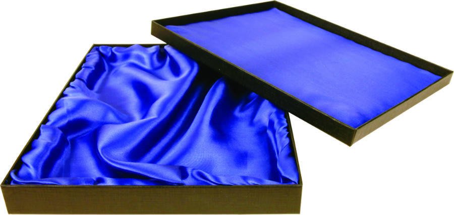 Black Regal Plaque Box with Satin Lining