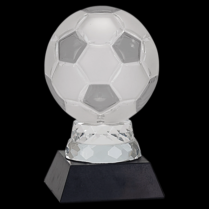 Glass Soccer Ball with Marble Base