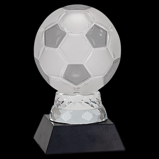 Glass Soccer Ball with Marble Base