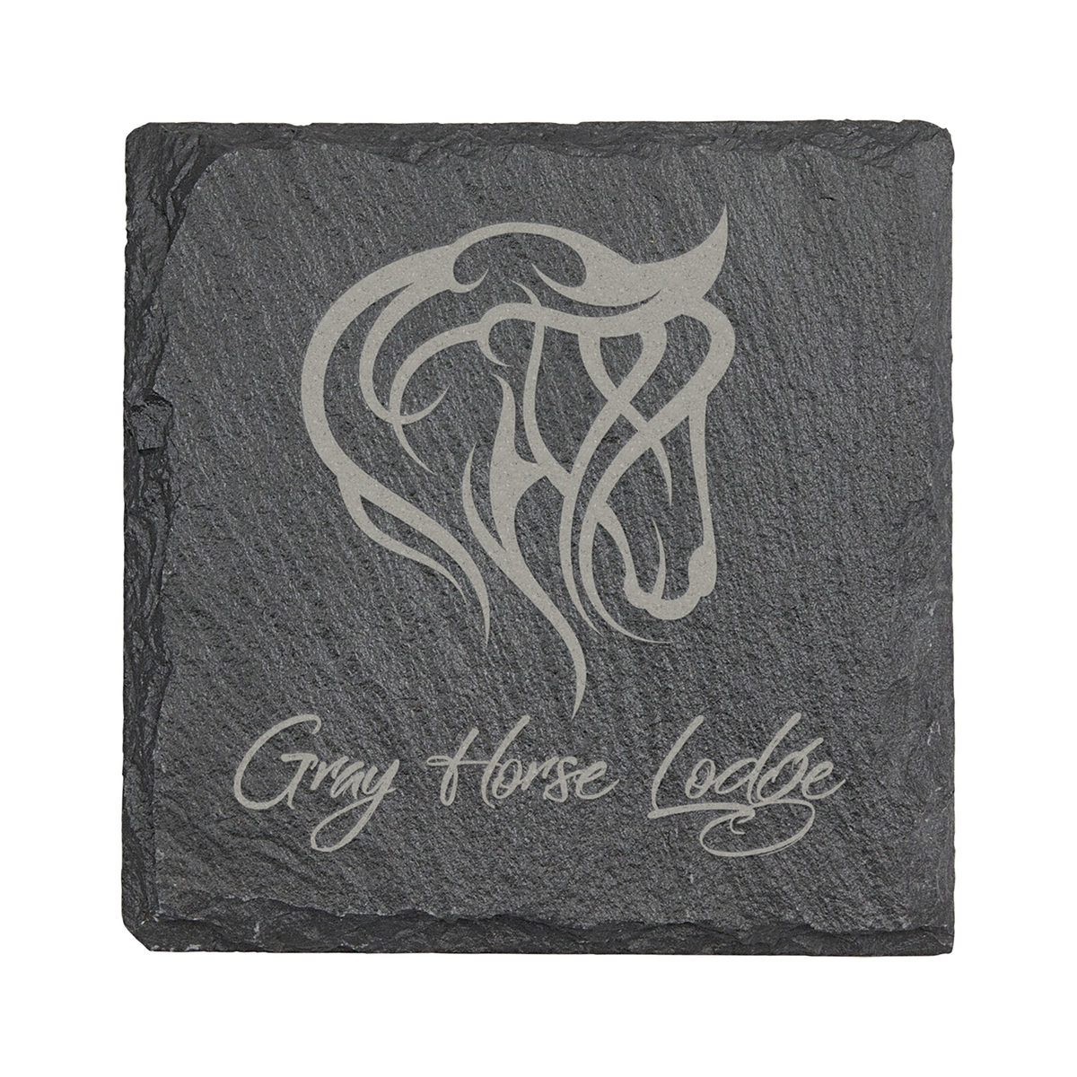 Slate Square Coaster 4", Single