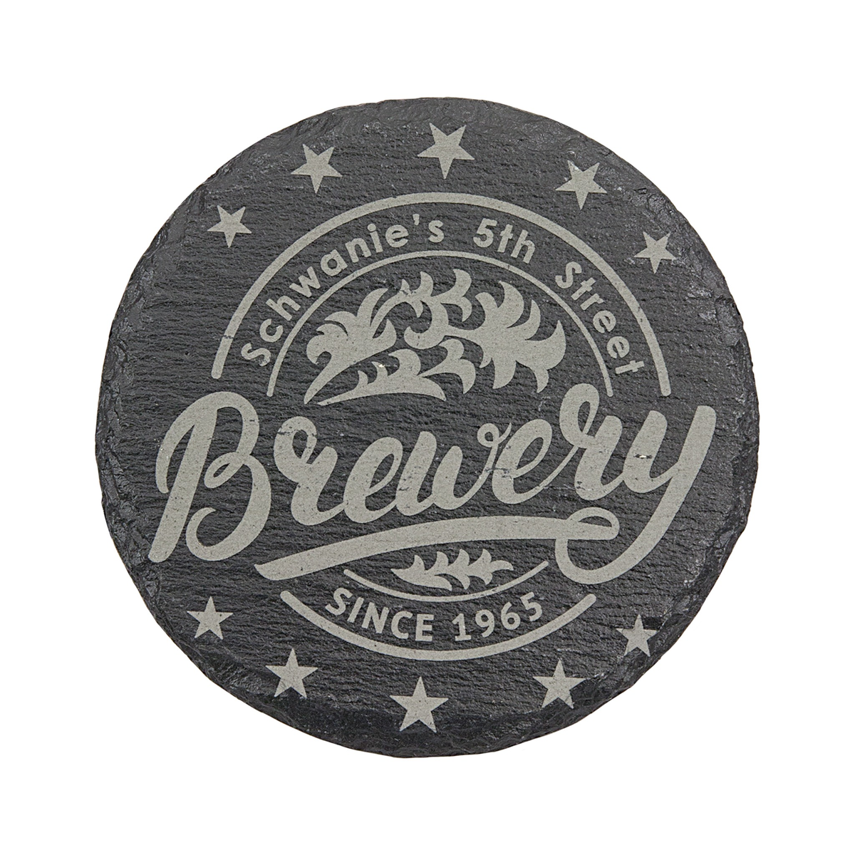 Slate Round Coaster 4", Single