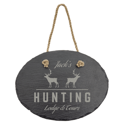 Oval Slate Plaque with Hanger String